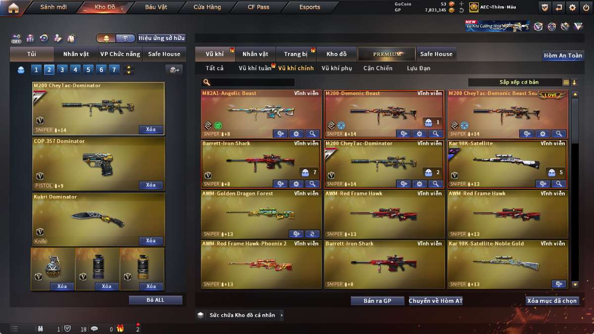 shop acc cf uy tin gia re